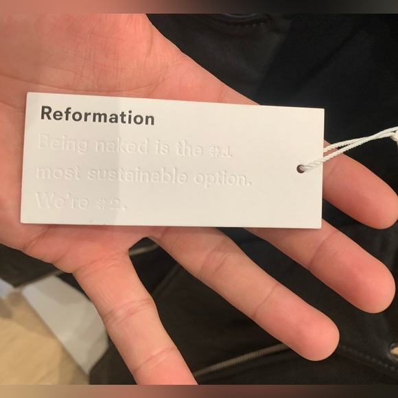 Large Reformation Veda Bad leather jacket - Picture 6 of 9